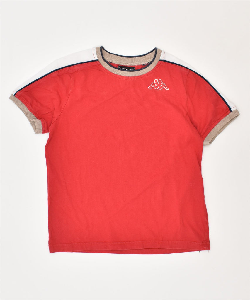 KAPPA Boys T-Shirt Top 7-8 Years Red Cotton | Vintage | Thrift | Second-Hand | Used Clothing | Messina Hembry 