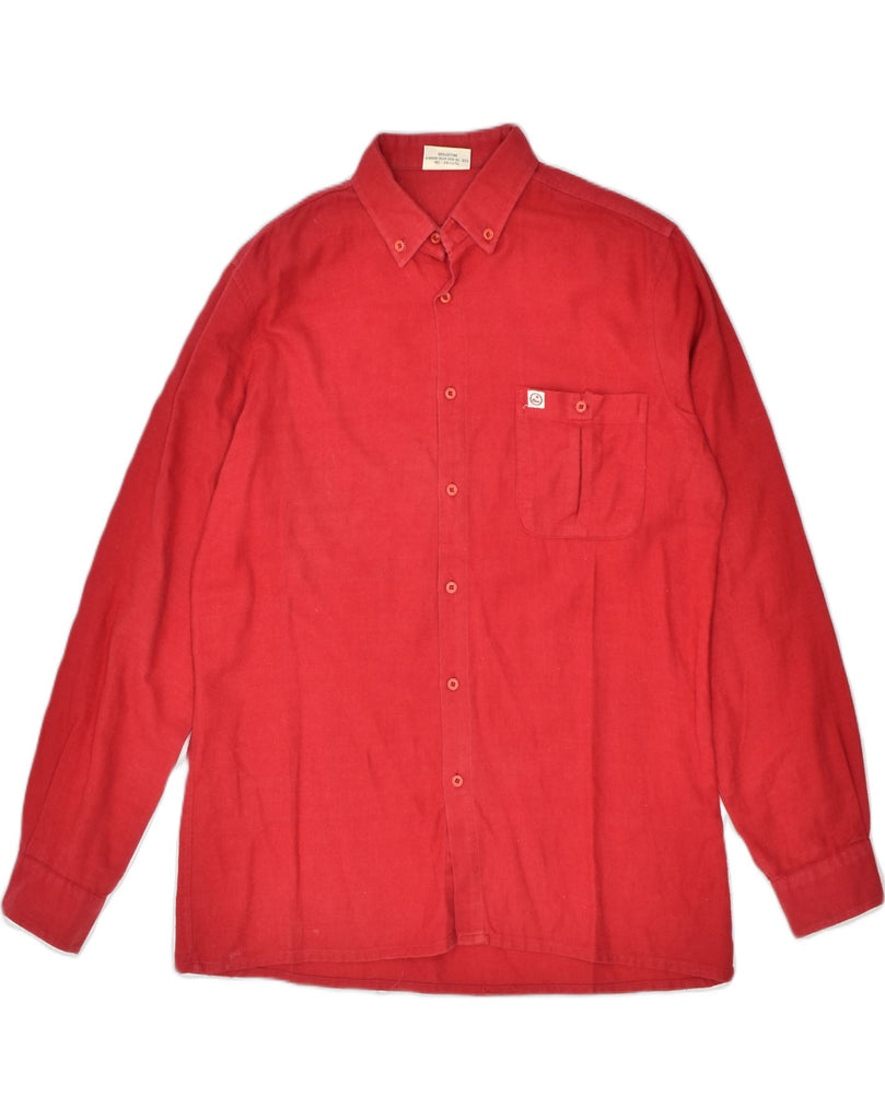 NORTONS Mens Shirt Medium Red Cotton | Vintage | Thrift | Second-Hand | Used Clothing | Messina Hembry 