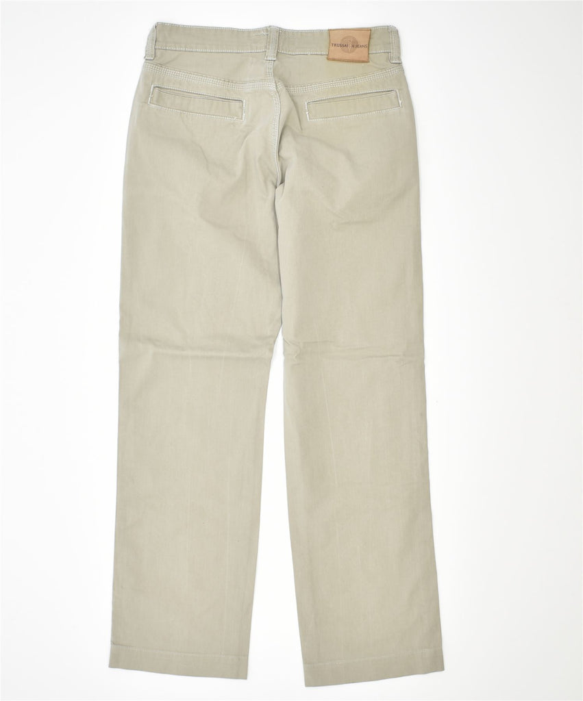 TRUSSARDI Womens Casual Trousers W30 L29 Beige Cotton | Vintage | Thrift | Second-Hand | Used Clothing | Messina Hembry 