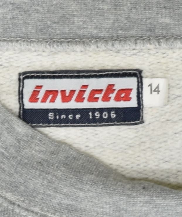 INVICTA Boys Graphic Sweatshirt Jumper 13-14 Years Grey Cotton | Vintage | Thrift | Second-Hand | Used Clothing | Messina Hembry 