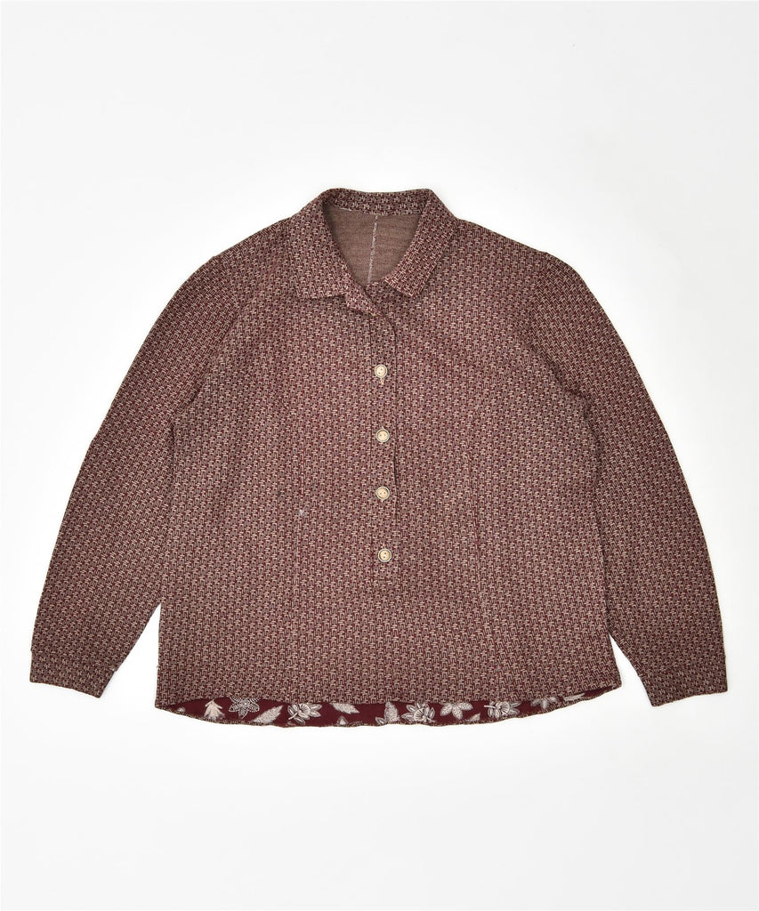 VINTAGE Womens Shirt UK 18 XL Burgundy | Vintage | Thrift | Second-Hand | Used Clothing | Messina Hembry 