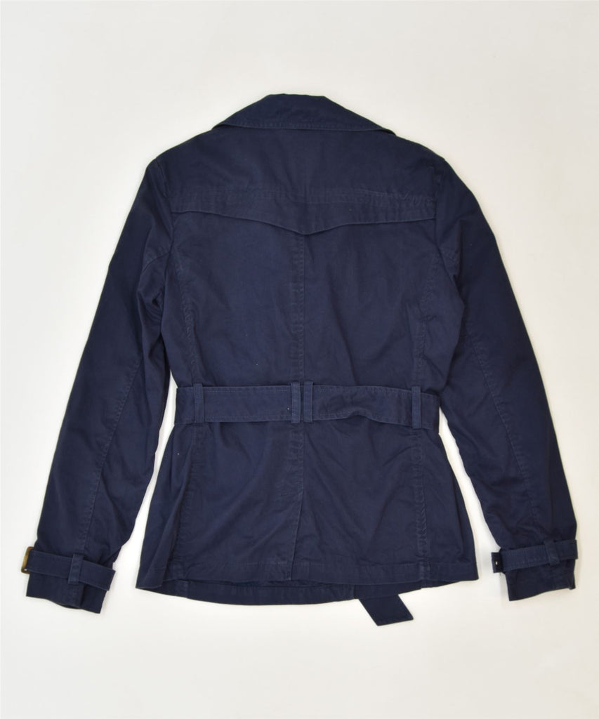 ELLESSE Womens Military Jacket UK 12 Medium Navy Blue Cotton Classic | Vintage | Thrift | Second-Hand | Used Clothing | Messina Hembry 