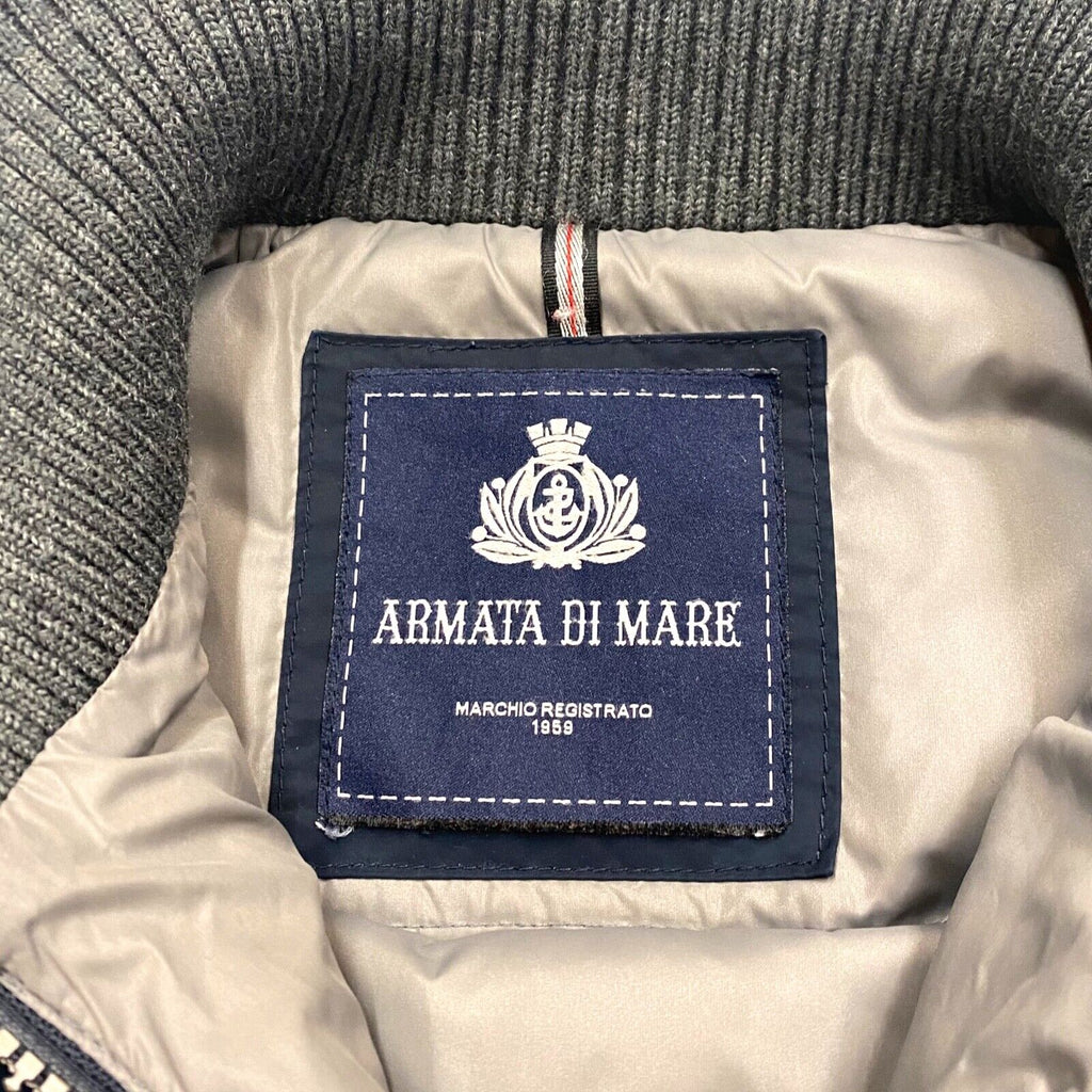 Armata Di Mare Padded Coat | Vintage High End Designer Puffer Navy Blue VTG | Vintage Messina Hembry | Thrift | Second-Hand Messina Hembry | Used Clothing | Messina Hembry 