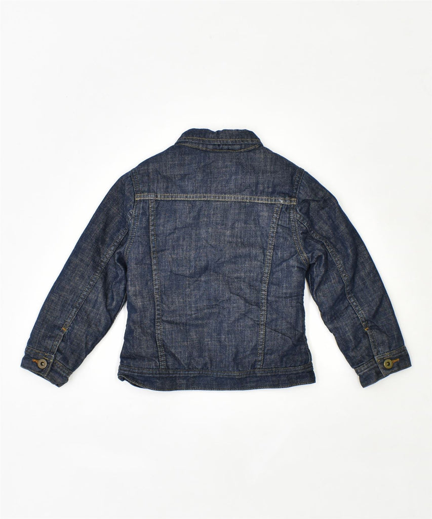 LEE Girls Sherpa Denim Jacket 3-4 Years Navy Blue Cotton | Vintage | Thrift | Second-Hand | Used Clothing | Messina Hembry 