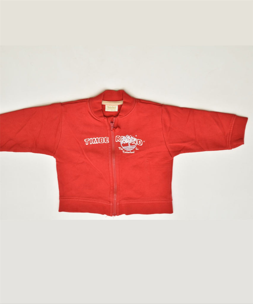 TIMBERLAND Boys Graphic Tracksuit Top Jacket 9-12 Months Red Cotton | Vintage | Thrift | Second-Hand | Used Clothing | Messina Hembry 