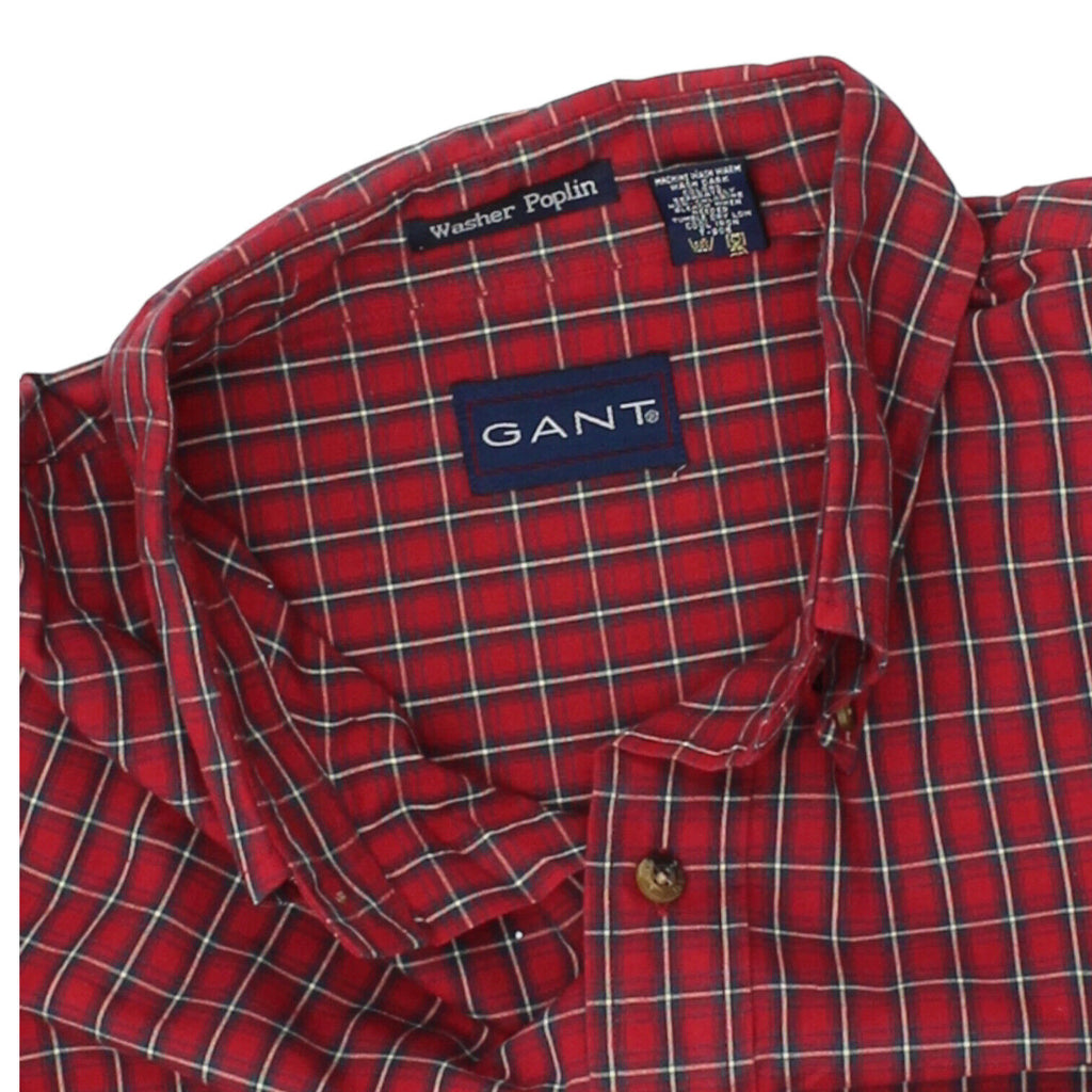 GANT Washer Poplin Red Button Down Check Shirt | Vintage High End Designer VTG | Vintage Messina Hembry | Thrift | Second-Hand Messina Hembry | Used Clothing | Messina Hembry 