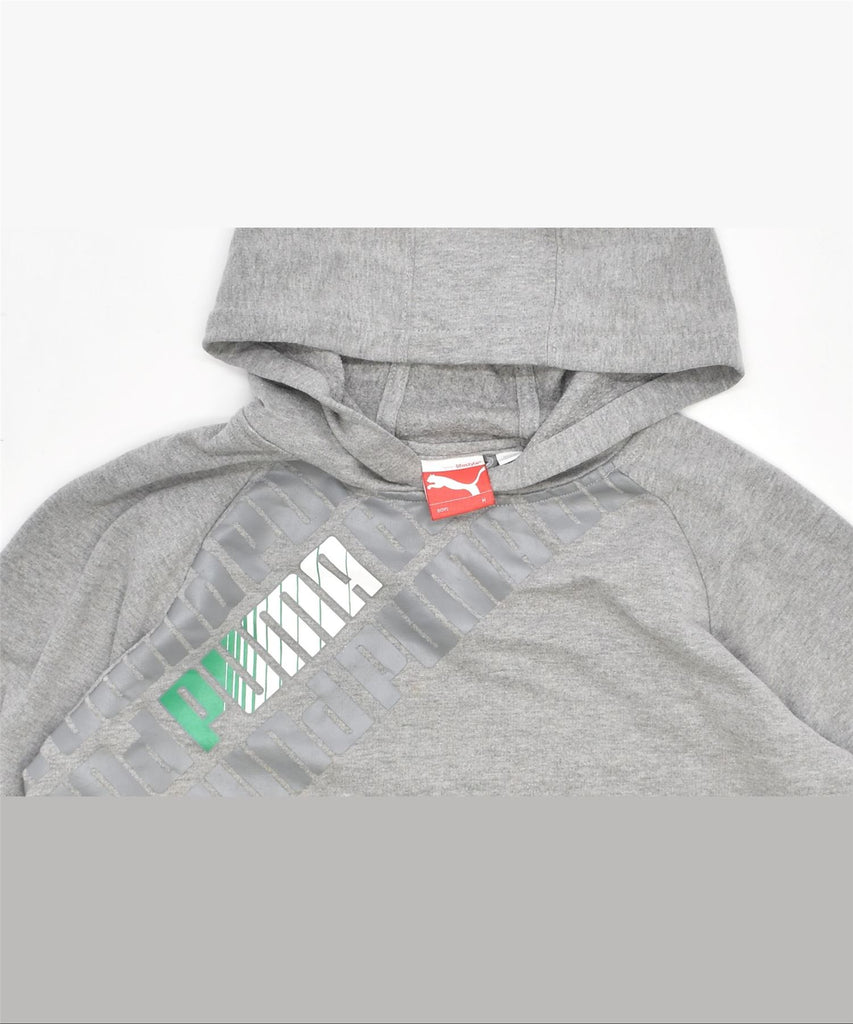 PUMA Boys Hoodie Jumper 12-13 Years Medium Grey Cotton | Vintage | Thrift | Second-Hand | Used Clothing | Messina Hembry 