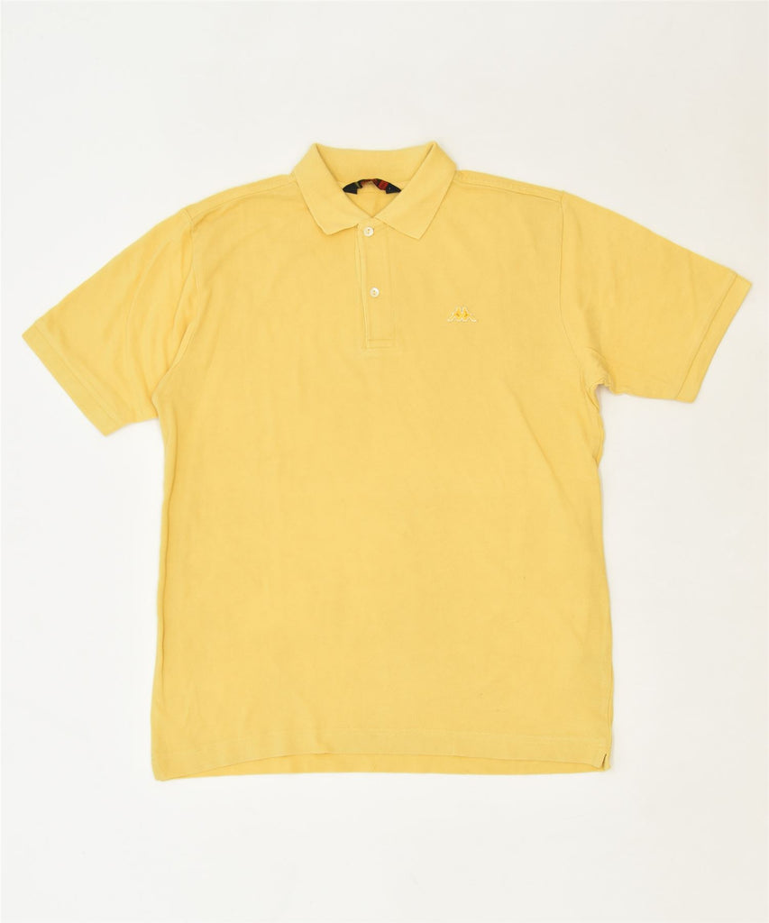 KAPPA Mens Polo Shirt Medium Yellow Cotton Classic | Vintage | Thrift | Second-Hand | Used Clothing | Messina Hembry 