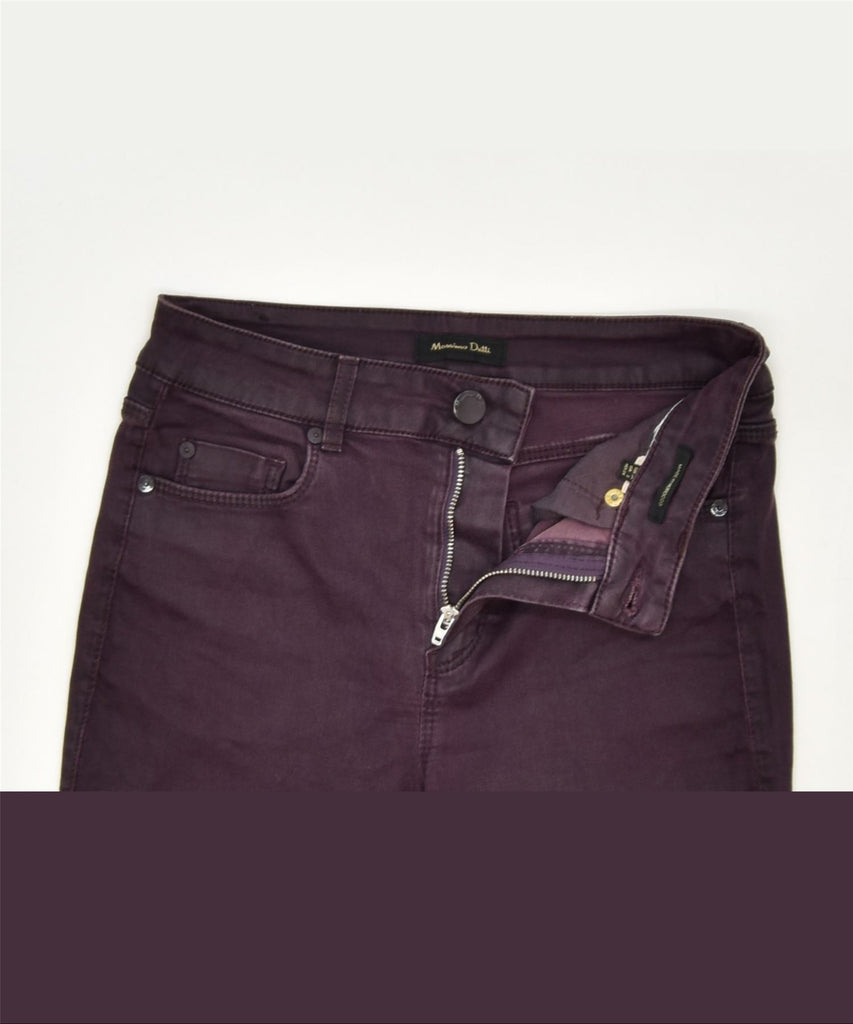 MASSIMO DUTTI Womens Skinny Casual Trousers US 2 XS W26 L29 Purple Classic | Vintage | Thrift | Second-Hand | Used Clothing | Messina Hembry 