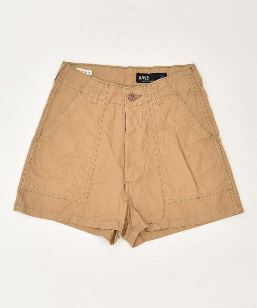 RIFLE Womens Chino Shorts W25 XS Brown Cotton Classic | Vintage | Thrift | Second-Hand | Used Clothing | Messina Hembry 