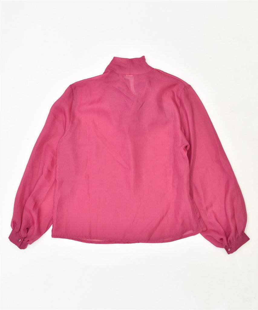 ZOGBAUM BLUSEN Womens Front Tie Blouse Top EU 46 XL Pink Polyester Vintage | Vintage | Thrift | Second-Hand | Used Clothing | Messina Hembry 