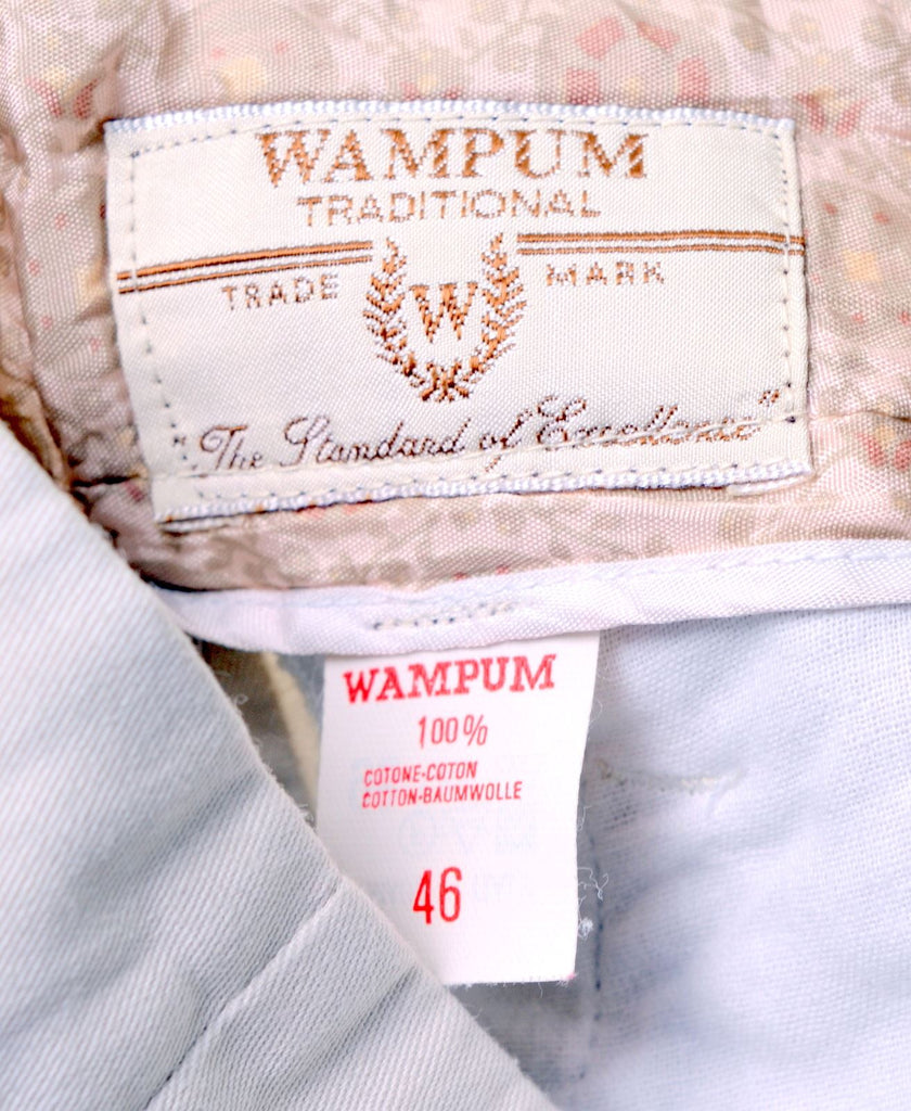 WAMPUM Womens Chino Trousers IT 46 Large W30 L25 Grey Cotton Straight - Second Hand & Vintage Designer Clothing - Messina Hembry