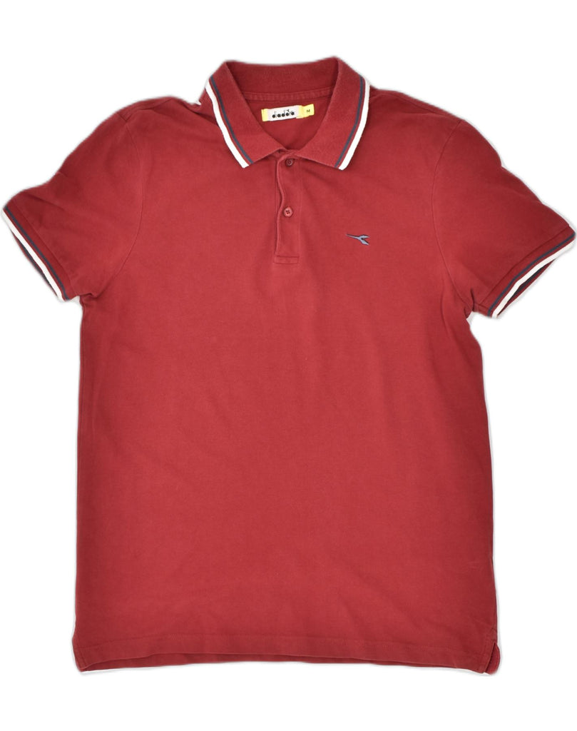 DIADORA Mens Polo Shirt Medium Maroon Cotton | Vintage | Thrift | Second-Hand | Used Clothing | Messina Hembry 