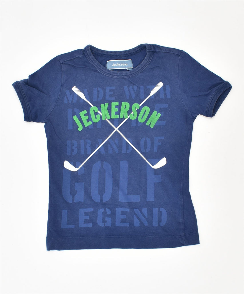 JECKERSON Boys Graphic T-Shirt Top 3-4 Years Blue Cotton | Vintage | Thrift | Second-Hand | Used Clothing | Messina Hembry 