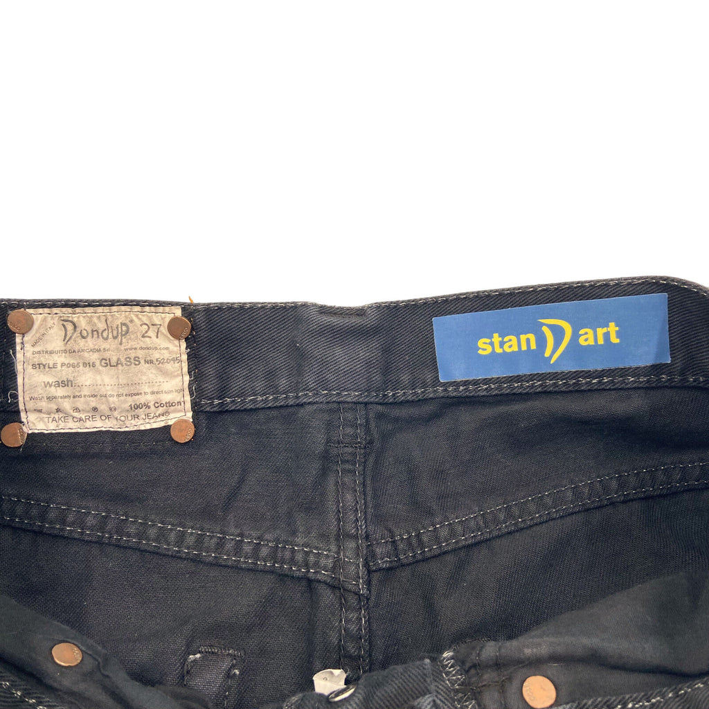 Dondup Glass Womens Black Straight Leg Jeans | Vintage High End Designer Denim | Vintage Messina Hembry | Thrift | Second-Hand Messina Hembry | Used Clothing | Messina Hembry 