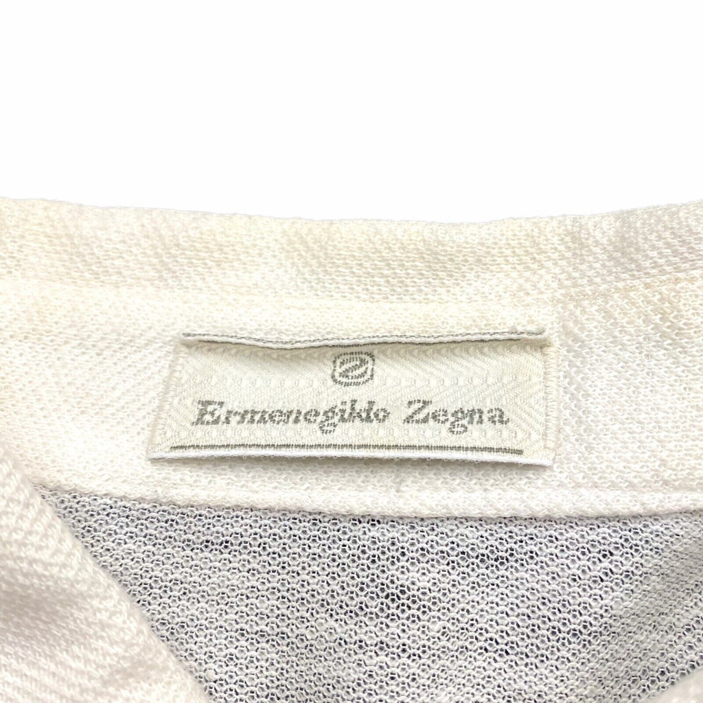 Ermenegildo Zegna Lightweight Mesh Flax Shirt | Vintage Designer White VTG | Vintage Messina Hembry | Thrift | Second-Hand Messina Hembry | Used Clothing | Messina Hembry 