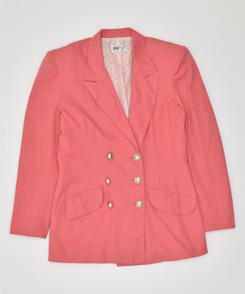 IDEA Womens Double Breasted Blazer Jacket UK 14 Medium Pink Vintage | Vintage | Thrift | Second-Hand | Used Clothing | Messina Hembry 