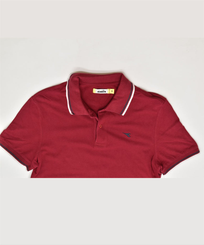 DIADORA Mens Polo Shirt Small Red Cotton | Vintage | Thrift | Second-Hand | Used Clothing | Messina Hembry 