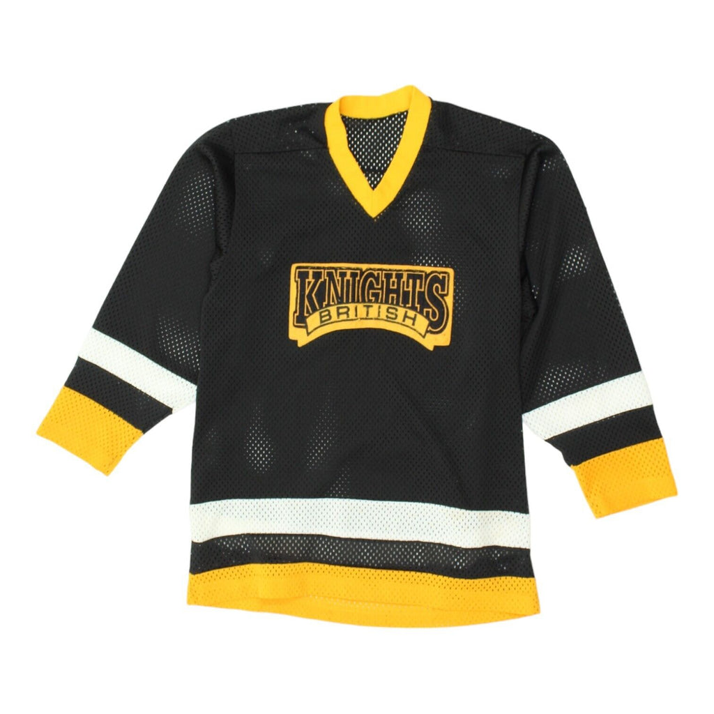 British Knights Mens Black Ice Hockey Style Jersey | Vintage Designer Sportswear | Vintage Messina Hembry | Thrift | Second-Hand Messina Hembry | Used Clothing | Messina Hembry 