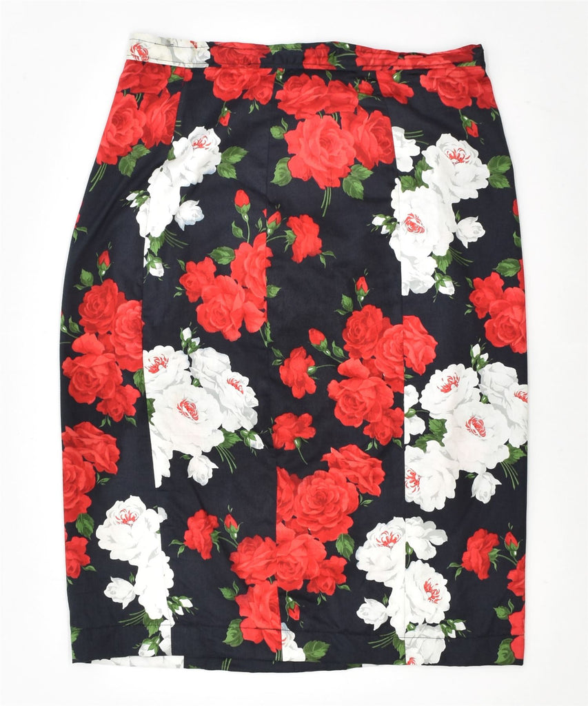VINTAGE Womens Pencil Skirt W26 Small Multicoloured Floral | Vintage | Thrift | Second-Hand | Used Clothing | Messina Hembry 