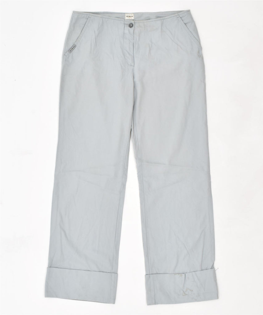 CALVIN KLEIN Womens Straight Chino Trousers W28 L28 Blue Cotton | Vintage | Thrift | Second-Hand | Used Clothing | Messina Hembry 