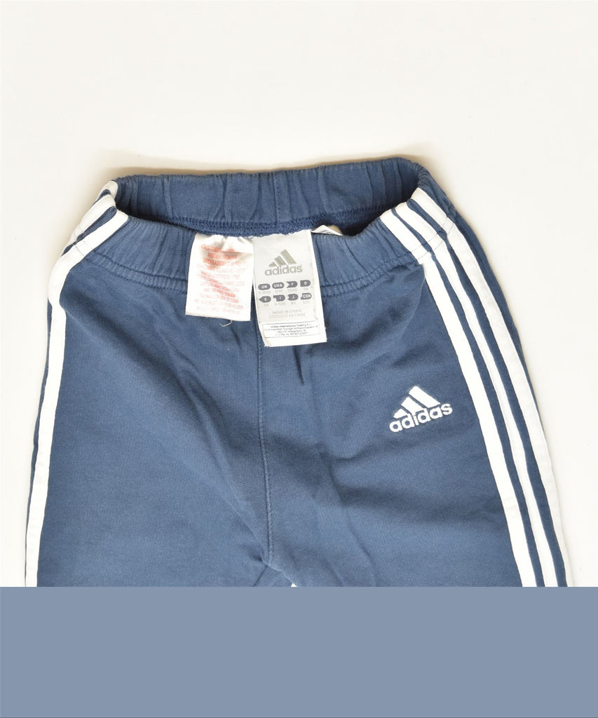 ADIDAS Boys Tracksuit Trousers Joggers 6-9 Months Blue Cotton Sports | Vintage | Thrift | Second-Hand | Used Clothing | Messina Hembry 