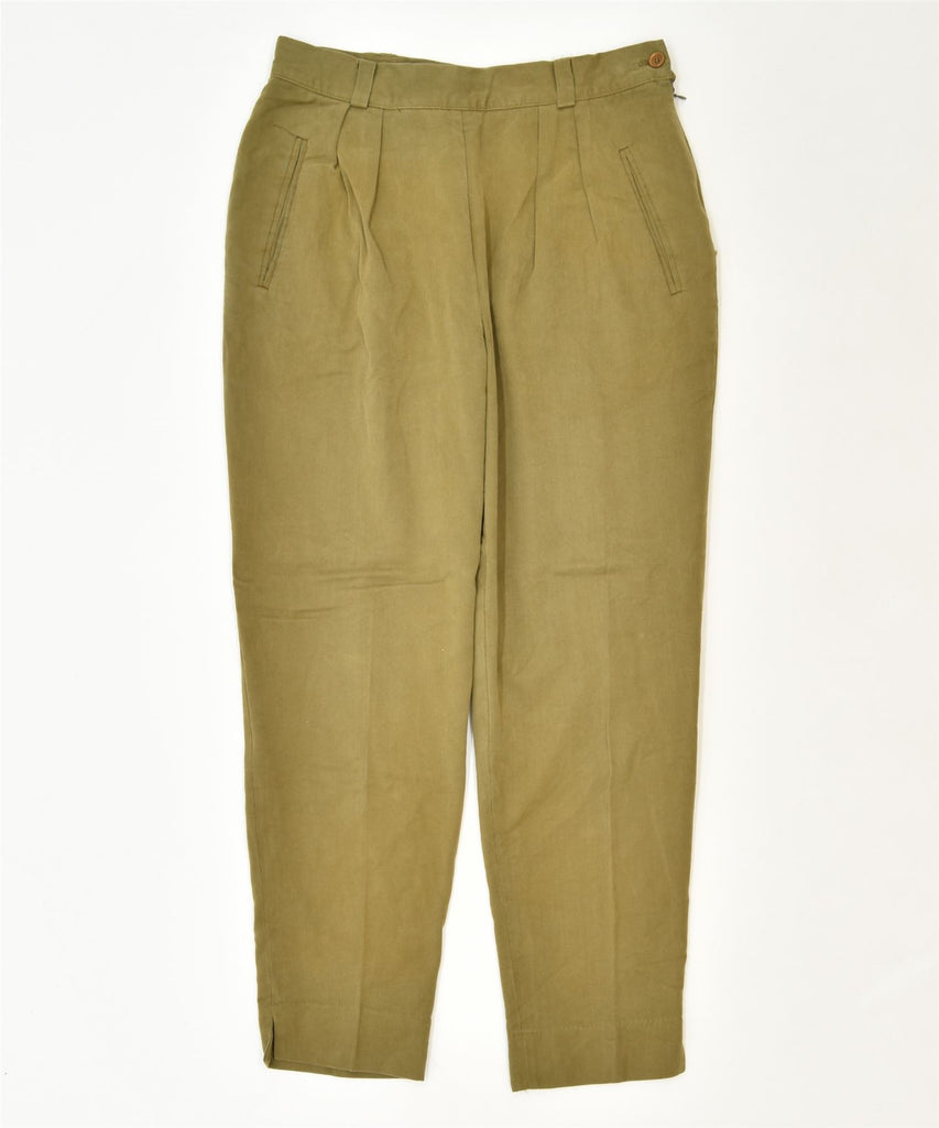 SEVENTY Womens Slim Chino Trousers IT 47 Large W32 L28 Khaki Classic | Vintage | Thrift | Second-Hand | Used Clothing | Messina Hembry 