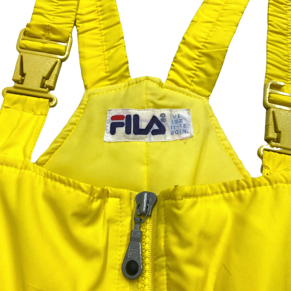 Fila Magic Line Kids Ski Salopettes | Vintage Designer Yellow Winter Sports Snow | Vintage Messina Hembry | Thrift | Second-Hand Messina Hembry | Used Clothing | Messina Hembry 