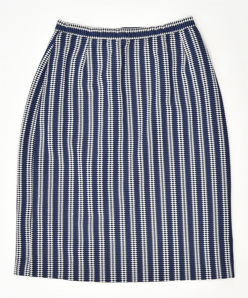 VINTAGE Womens A-Line Skirt IT 46 Large W31 Blue Striped | Vintage | Thrift | Second-Hand | Used Clothing | Messina Hembry 