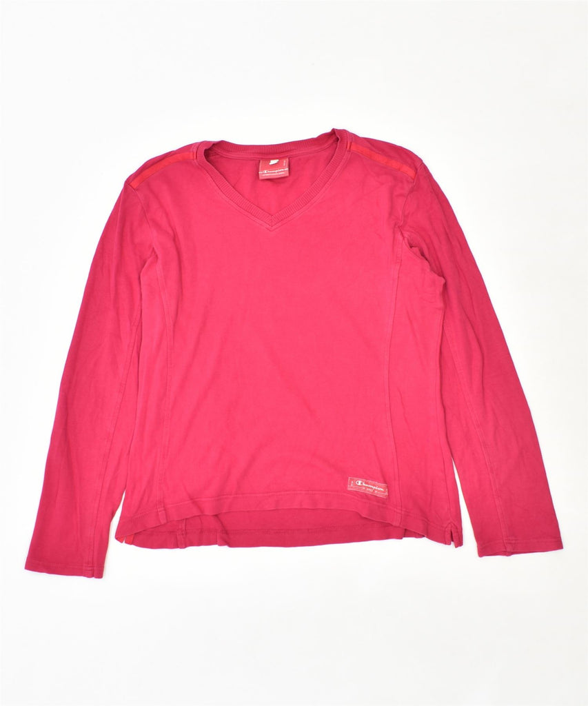 CHAMPION Womens Top Long Sleeve UK 16 Large Pink | Vintage | Thrift | Second-Hand | Used Clothing | Messina Hembry 