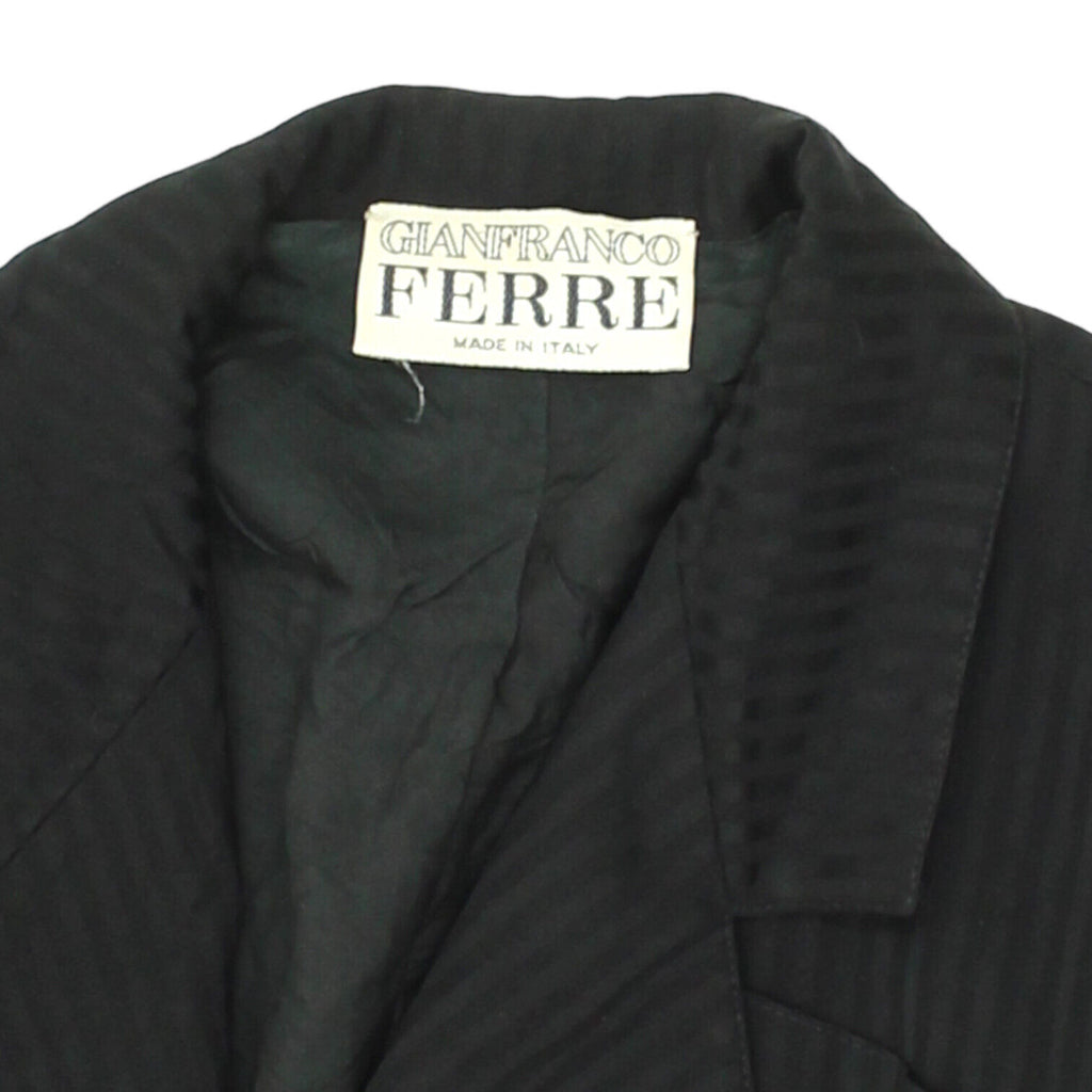 Gianfranco Ferre Womens Black Wool Blazer Jacket | Vintage High End Designer VTG | Vintage Messina Hembry | Thrift | Second-Hand Messina Hembry | Used Clothing | Messina Hembry 