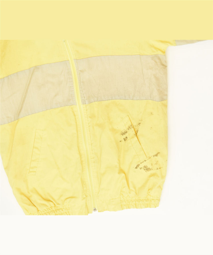 VINTAGE Mens Bomber Jacket UK 36 Small Yellow Colourblock Cotton Sports | Vintage | Thrift | Second-Hand | Used Clothing | Messina Hembry 