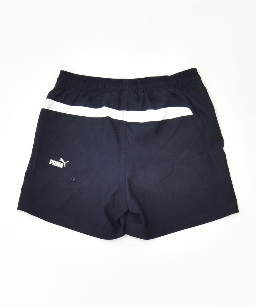 PUMA Boys Graphic Sport Shorts 9-10 Years Navy Blue Polyester Sports | Vintage | Thrift | Second-Hand | Used Clothing | Messina Hembry 