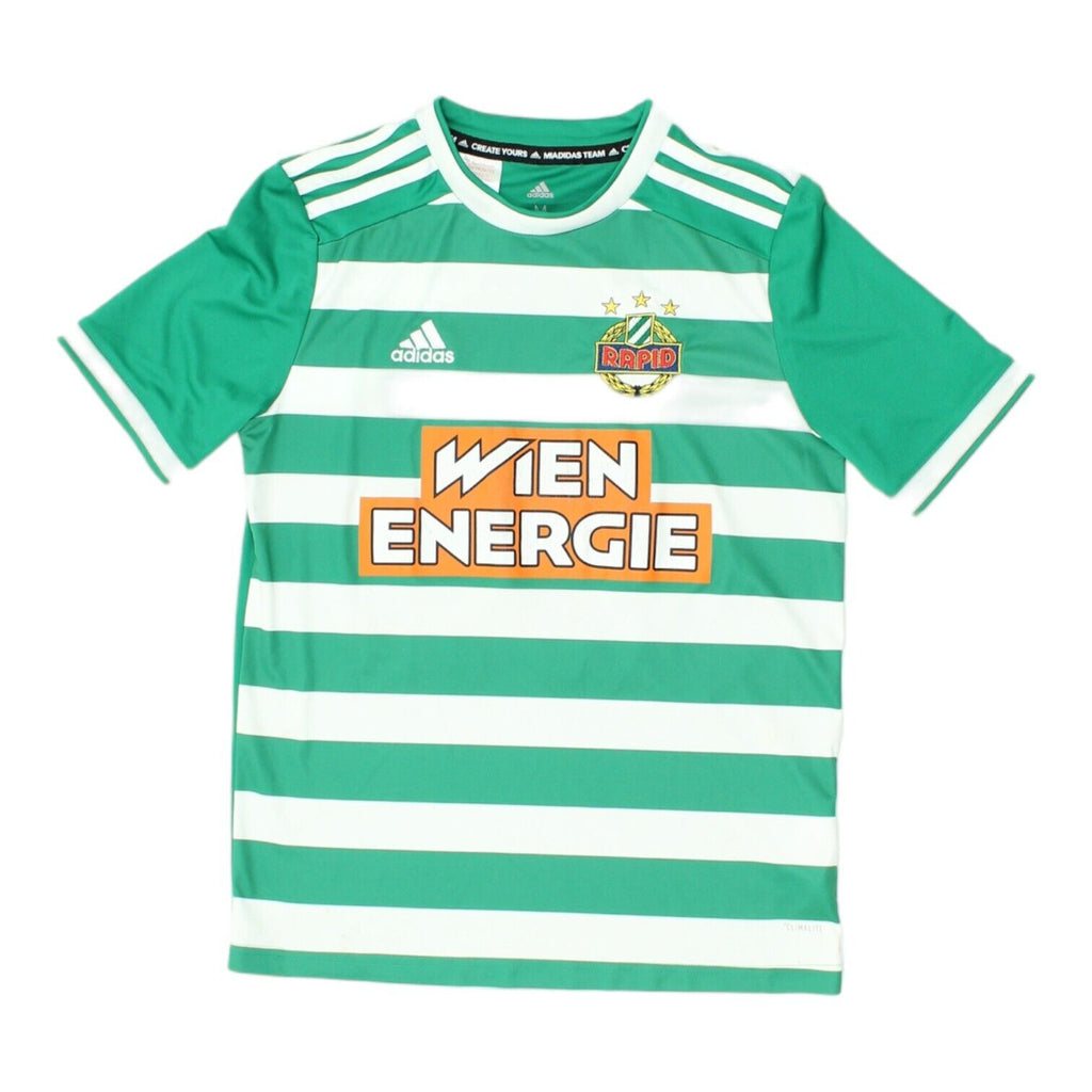 Rapid Wien 2019-20 Taxiarchis Fountas Adidas Boys Home Shirt | Kids Sportswear | Vintage Messina Hembry | Thrift | Second-Hand Messina Hembry | Used Clothing | Messina Hembry 