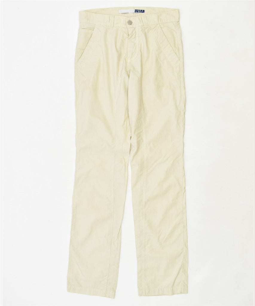 TRUSSARDI Womens Straight Chino Trousers IT 46 Large W32 L36 Yellow | Vintage | Thrift | Second-Hand | Used Clothing | Messina Hembry 