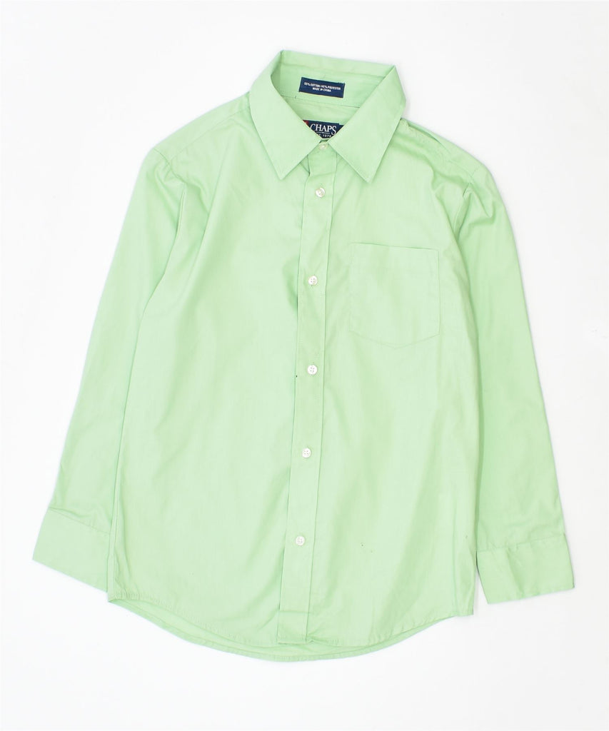 CHAPS Boys Shirt 9-10 Years Green Cotton | Vintage | Thrift | Second-Hand | Used Clothing | Messina Hembry 