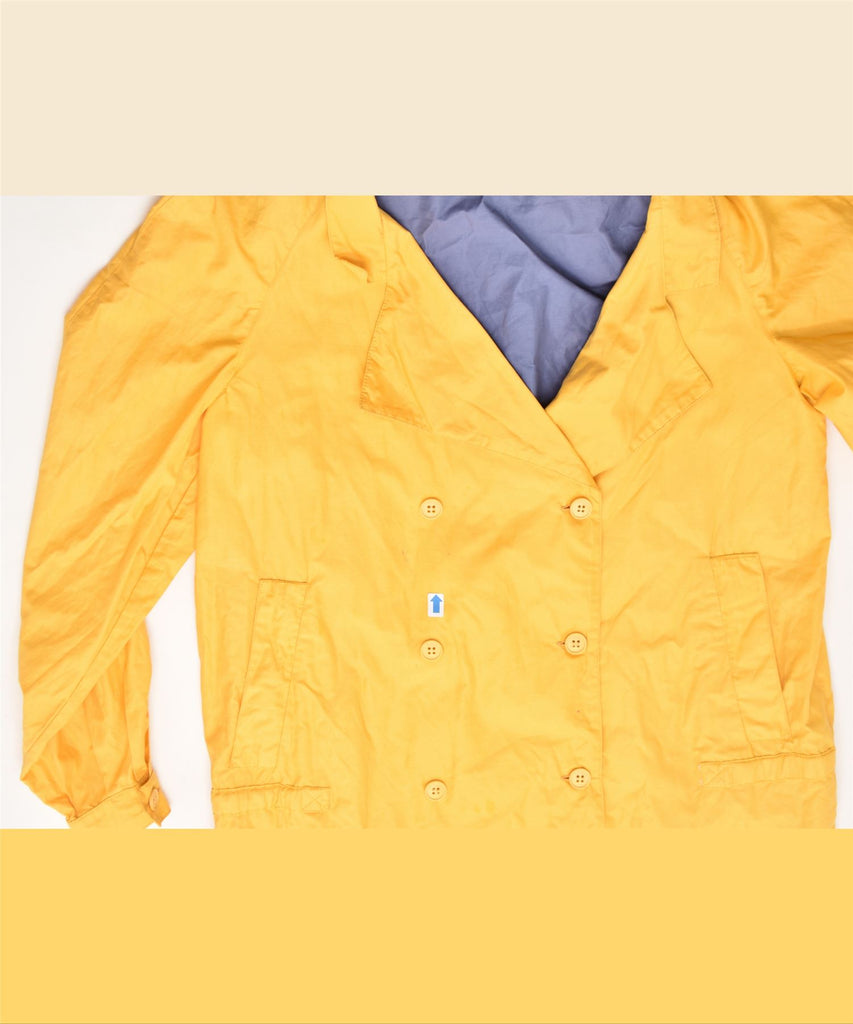 VINTAGE Womens Double Breasted Overcoat UK 16 Large Yellow | Vintage | Thrift | Second-Hand | Used Clothing | Messina Hembry 