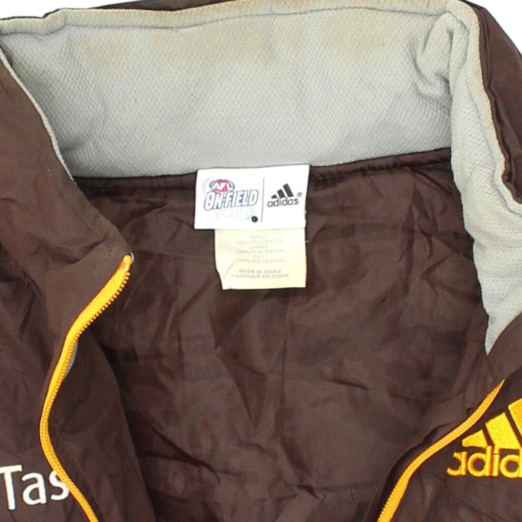 Hawthorn Football Club Adidas Mens Brown Training Jacket | AFL Sportswear VTG | Vintage Messina Hembry | Thrift | Second-Hand Messina Hembry | Used Clothing | Messina Hembry 