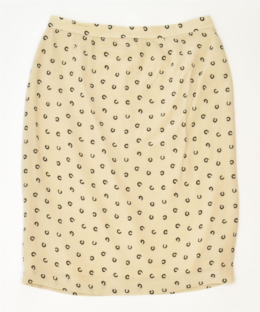 VINTAGE Womens Pencil Skirt W30 Medium Beige Spotted Classic | Vintage | Thrift | Second-Hand | Used Clothing | Messina Hembry 