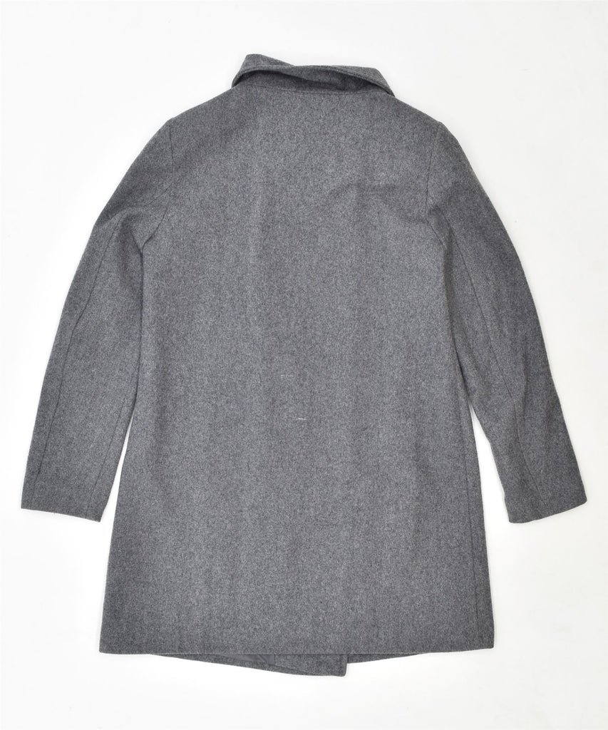 BENETTON Womens Double Breasted Overcoat UK 12 Medium Grey New Wool | Vintage | Thrift | Second-Hand | Used Clothing | Messina Hembry 