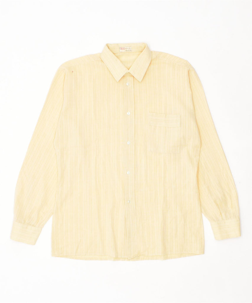 VINTAGE Womens Shirt UK 14 Large Yellow | Vintage | Thrift | Second-Hand | Used Clothing | Messina Hembry 