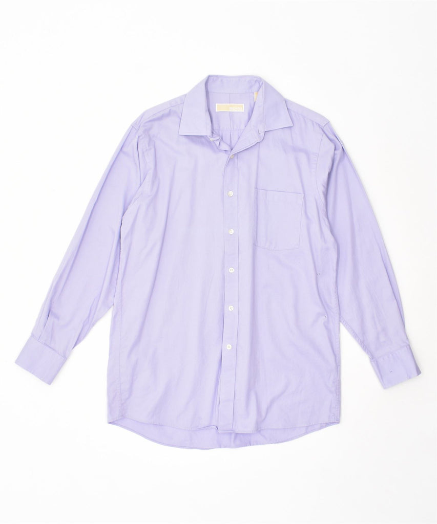 MICHAEL KORS Mens Shirt Size 15 1/2 Medium Purple Cotton | Vintage | Thrift | Second-Hand | Used Clothing | Messina Hembry 