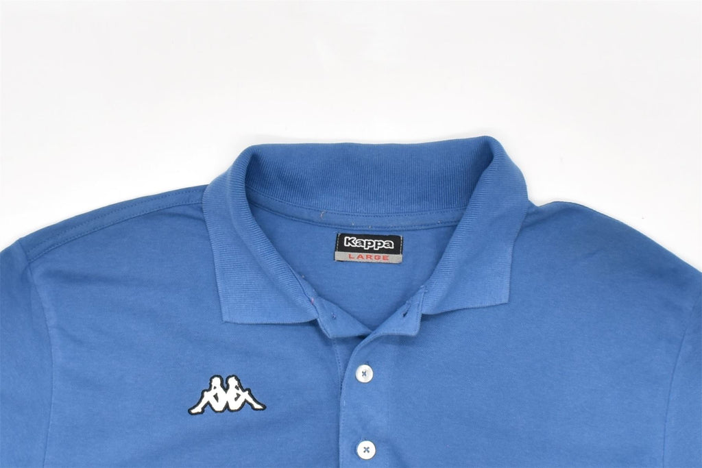 KAPPA Mens Polo Shirt Large Blue Cotton | Vintage | Thrift | Second-Hand | Used Clothing | Messina Hembry 