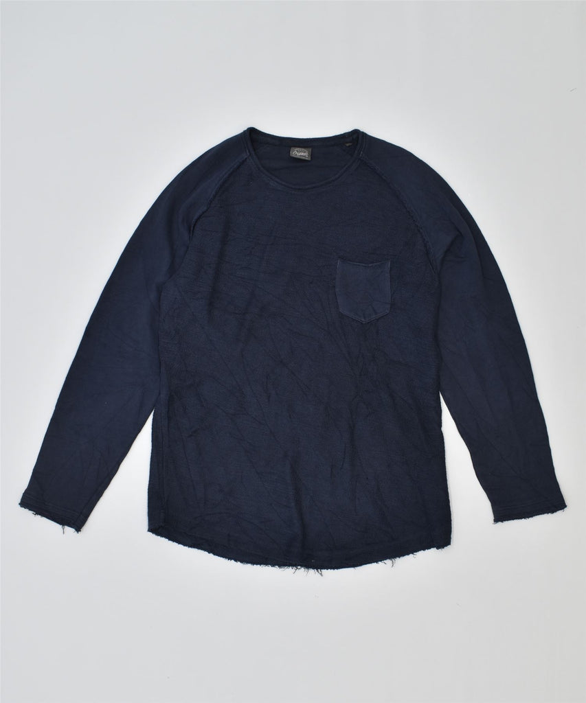 JACK & JONES Mens Sweatshirt Jumper XL Navy Blue Cotton | Vintage | Thrift | Second-Hand | Used Clothing | Messina Hembry 