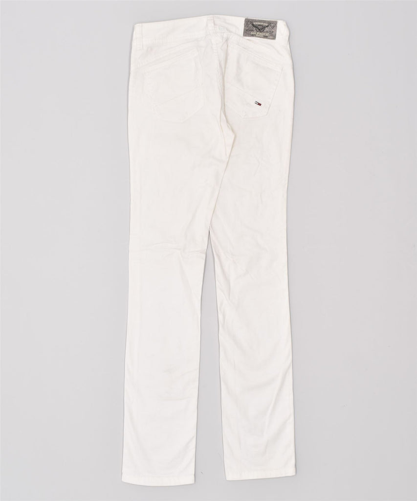 TOMMY HILFIGER Womens Skinny Casual Trousers W28 L32 White | Vintage | Thrift | Second-Hand | Used Clothing | Messina Hembry 