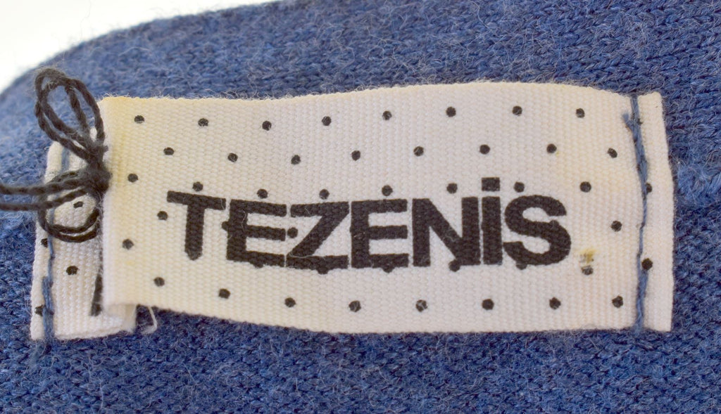 TEZENIS Womens Sleeveless Cardigan Sweater UK 10 Small Blue Vintage | Vintage | Thrift | Second-Hand | Used Clothing | Messina Hembry 