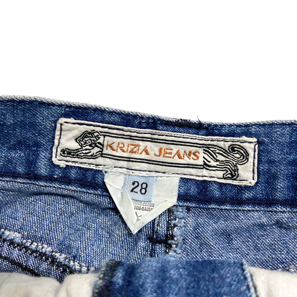 Krizia Jeans Straight Denim Skirt | Vintage High End Luxury Designer Blue VTG | Vintage Messina Hembry | Thrift | Second-Hand Messina Hembry | Used Clothing | Messina Hembry 