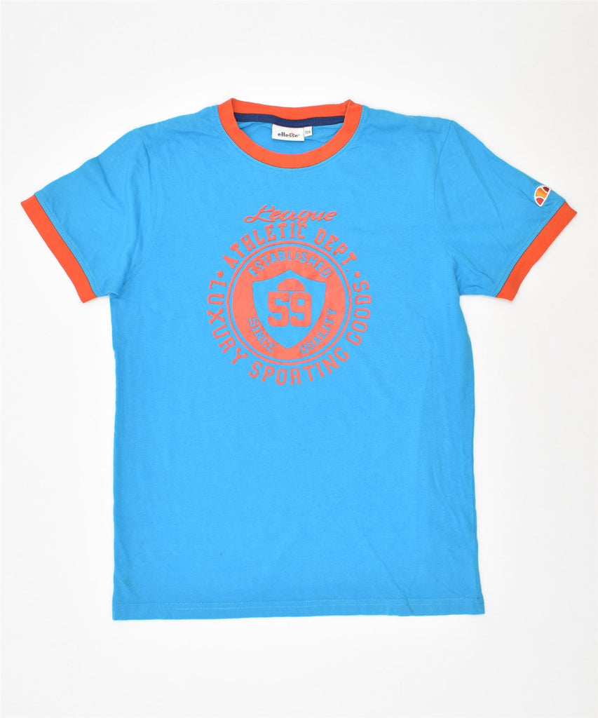 ELLESSE Boys Graphic T-Shirt Top 11-12 Years Blue | Vintage | Thrift | Second-Hand | Used Clothing | Messina Hembry 