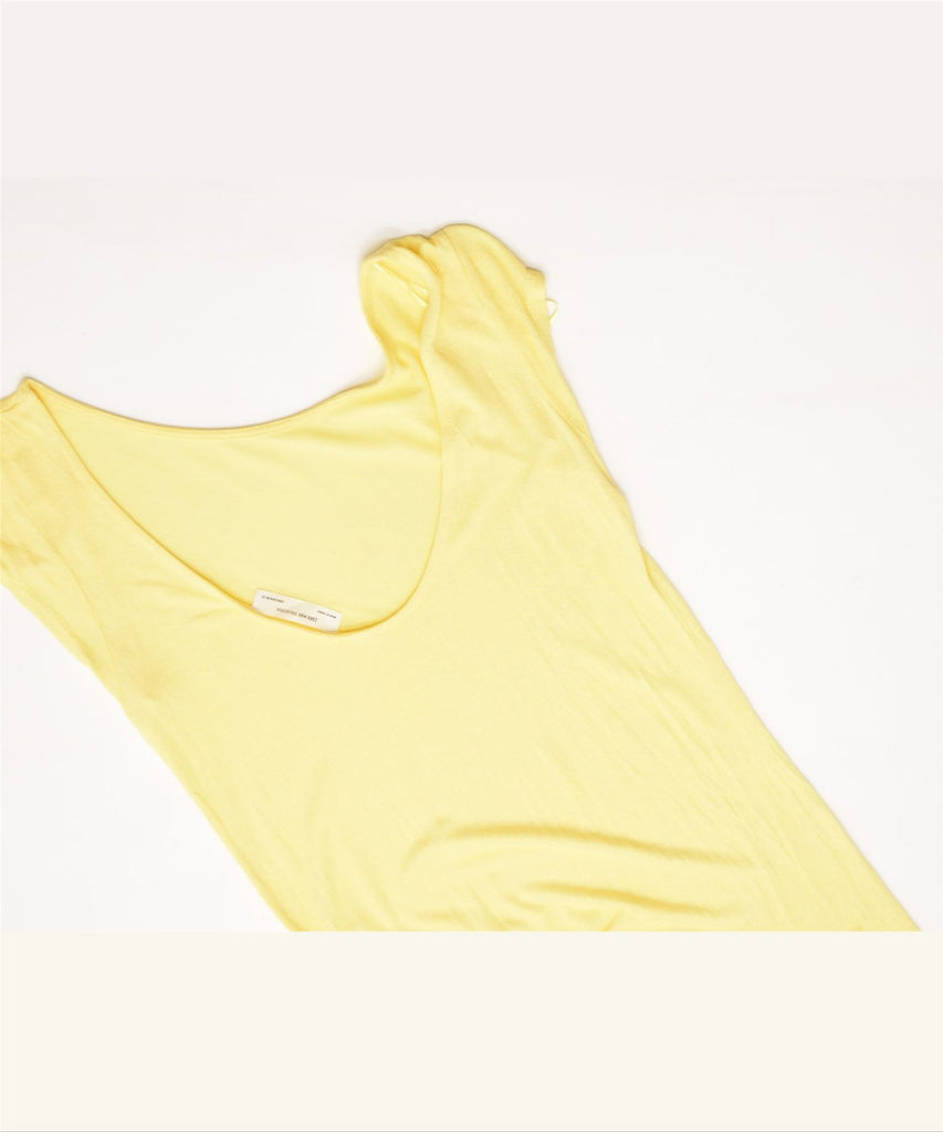 ZARA Womens T-Shirt Top UK 8 Small Yellow | Vintage | Thrift | Second-Hand | Used Clothing | Messina Hembry 