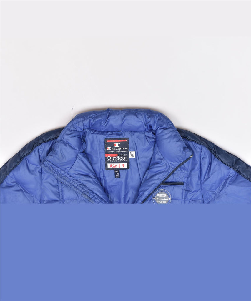 CHAMPION Boys Padded Jacket 9-10 Years Medium Blue Polyester | Vintage | Thrift | Second-Hand | Used Clothing | Messina Hembry 